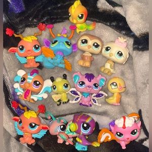 Littlest pet shops LPS fairys and birds